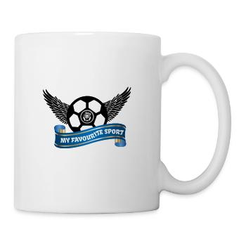 Flying Soccer Ball - Coffee/Tea Mug - white - Right