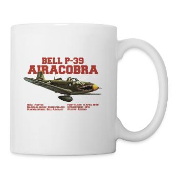 Bell P-39 Airacobra | WW2 Plane - Coffee/Tea Mug - white - Right