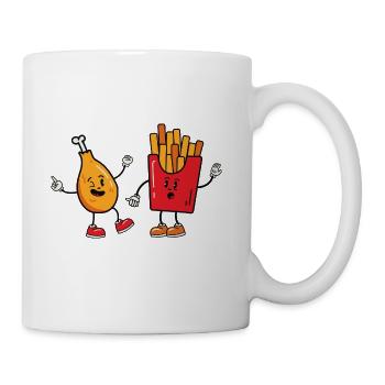 Cute Drumstick and Fries - Coffee/Tea Mug - white - Right