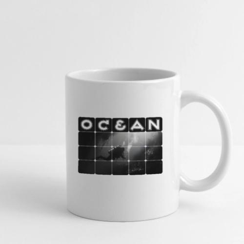 Ocean: Monochrome descent of a scuba diver - Coffee/Tea Mug