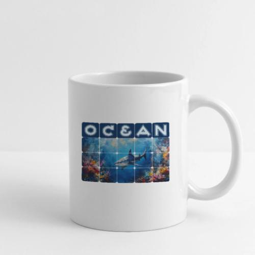 Ocean: Synthwave Shark - Coffee/Tea Mug