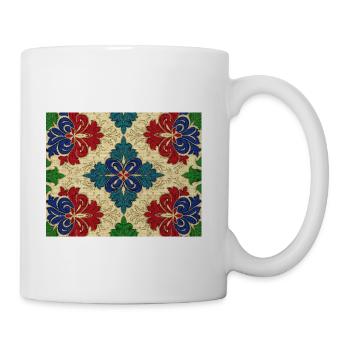 Intricate Baroque Floral Pattern - Coffee/Tea Mug - white - Right