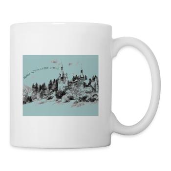 Elegance in Every Curve Castle Sketch - Coffee/Tea Mug - white - Right