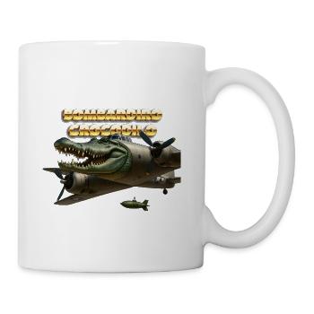 Crocodile Bomber Plane - Coffee/Tea Mug - white - Right