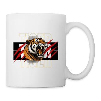 Tiger Roar Neon Claw - Coffee/Tea Mug - white - Right