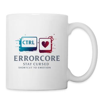 Ctrl Errorcore Stay Cursed - Coffee/Tea Mug - white - Right