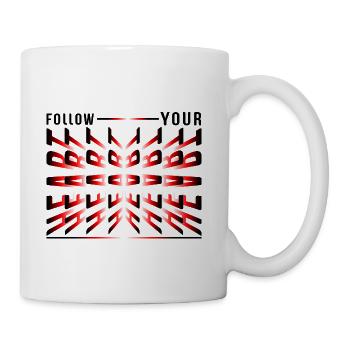 Crimson Kaleidoscope Glyphs - Coffee/Tea Mug - white - Right