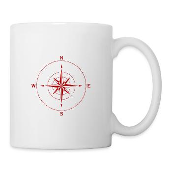 Find Your True North Compass Compass Rose Symbol - Coffee/Tea Mug - white - Right