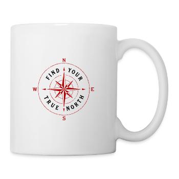 Find Your True North Compass Compass Rose Symbol - Coffee/Tea Mug - white - Right