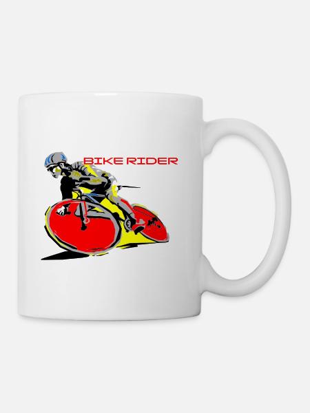 Bike Rider Neon Sprint - Coffee/Tea Mug - white
