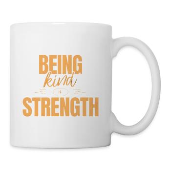 Being kind is strength - Coffee/Tea Mug - white - Right