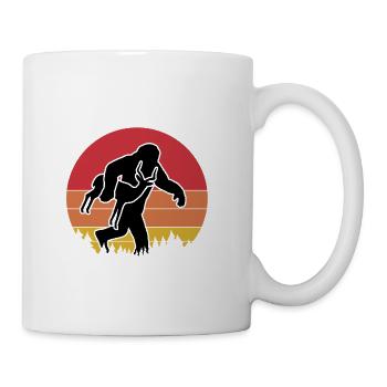 Bigfoot Carrying Antelope Vintage - Coffee/Tea Mug - white - Right