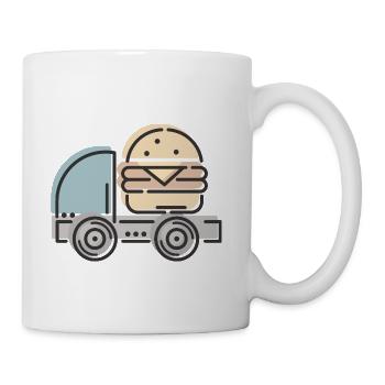 Burger truck pictured - Coffee/Tea Mug - white - Right