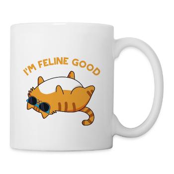 I m Feline Good Cute Cat - Coffee/Tea Mug - white - Right