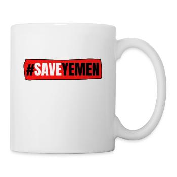 Worst humanitarian crisis in the world saveyemen - Coffee/Tea Mug - white - Right