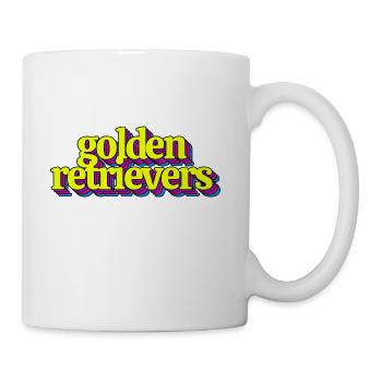 Colorful Golden Retrievers Logo - Coffee/Tea Mug - white - Right