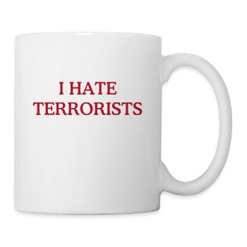 Hate-Terrorists-Long-Sleeve- - Coffee/Tea Mug - white - Right