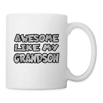 Awesome like my grandson - Coffee/Tea Mug - white - Right