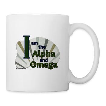 I am the Alpha and Omega - Coffee/Tea Mug - white - Right