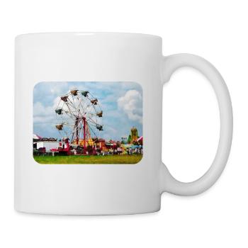 Ferris Wheel Against Blue Sky - Coffee/Tea Mug - white - Right