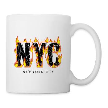 Flame Outline WYS Wordmark - Coffee/Tea Mug - white - Right