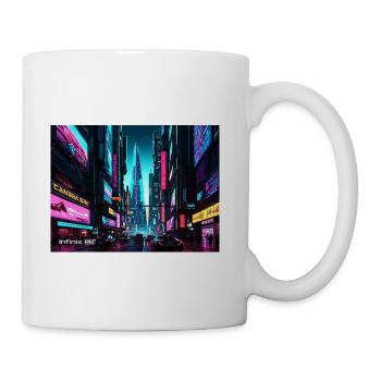 Neon Metropolis Night Run - Coffee/Tea Mug - white - Right