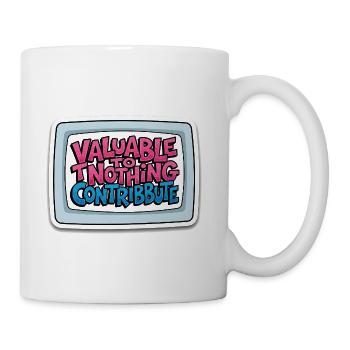 Valuable Nothing Retro TV - Coffee/Tea Mug - white - Right