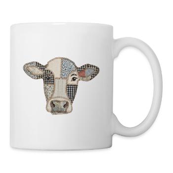 Patchwork Cow Portrait - Coffee/Tea Mug - white - Right