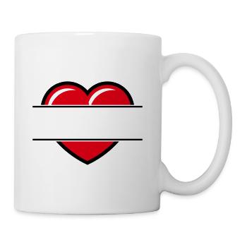 Heart Symbol (Add Text / Present / Gift / Love) - Coffee/Tea Mug - white - Right
