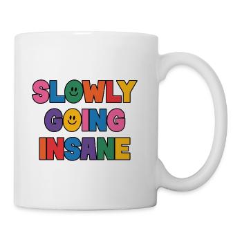 Slowly Going Insane Clowncore Aesthetic Kidcore - Coffee/Tea Mug - white - Right