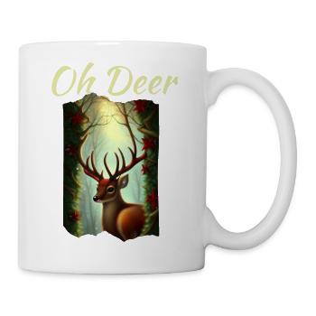 Oh Deer It's Christmas Time - Coffee/Tea Mug - white - Right