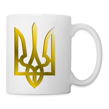 Ukraine Coat Of Arms Gradient - Coffee/Tea Mug - white - Right