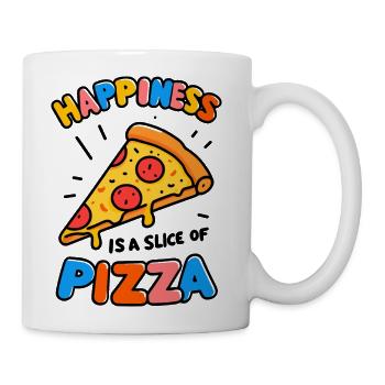 Happiness is a Slice of Pizza - Coffee/Tea Mug - white - Right