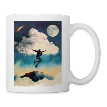 Portrait of Moonlight Dancing Among the Stars - Coffee/Tea Mug - white - Right