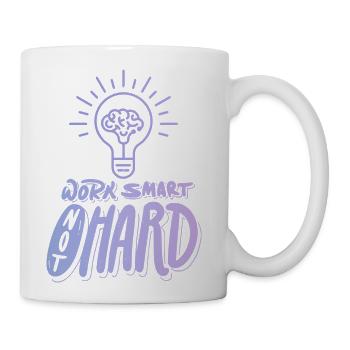work smart - Coffee/Tea Mug - white - Right