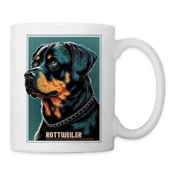 Rottweiler - Guardians of Heart - Coffee/Tea Mug - white - Right