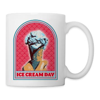 Ice Cream Day – Pop Art Cone - Coffee/Tea Mug - white - Right