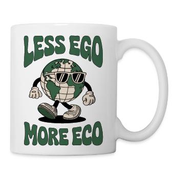 Less Ego More Eco - Coffee/Tea Mug - white - Right