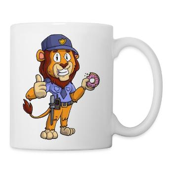 Lion Policeman - Coffee/Tea Mug - white - Right