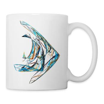 Fractal - Angelfish - Coffee/Tea Mug - white - Right