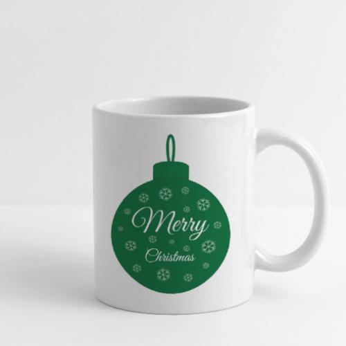 Christmas Ornament Mug - Festive Green Bauble Cup - Coffee/Tea Mug
