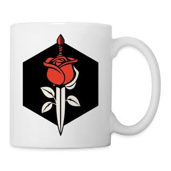 Rose and Dagger Emblem - Coffee/Tea Mug - white - Right