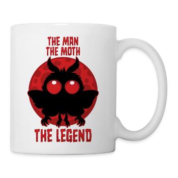 The Man, The Moth, The Legend - Mythical Mothman - Coffee/Tea Mug - white - Right