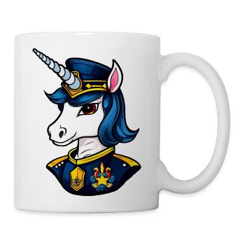 Unicorn policeman - Coffee/Tea Mug - white - Right