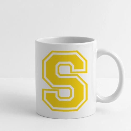 Letter S – Capital Athletic Alphabet Monogram - Coffee/Tea Mug