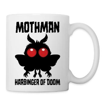 Mothman - Spooky Cute Harbinger Of Doom - Coffee/Tea Mug - white - Right