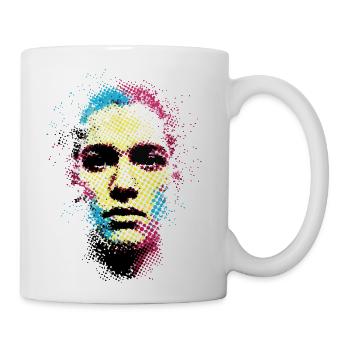 ColorSplit Halftone Face - Coffee/Tea Mug - white - Right