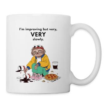Very Slowly Improving - Coffee/Tea Mug - white - Right