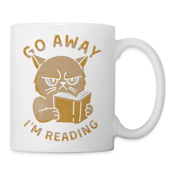 Go Away I'm Reading - Coffee/Tea Mug - white - Right