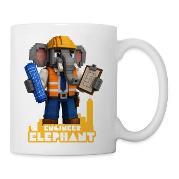 Engineer Elephant  - Coffee/Tea Mug - white - Right